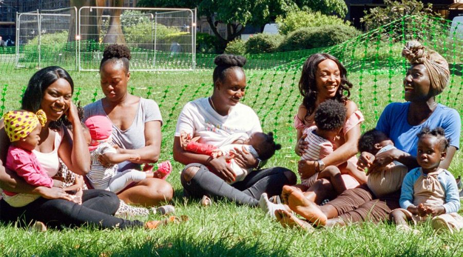 Group of black women breastfeeding in London UK